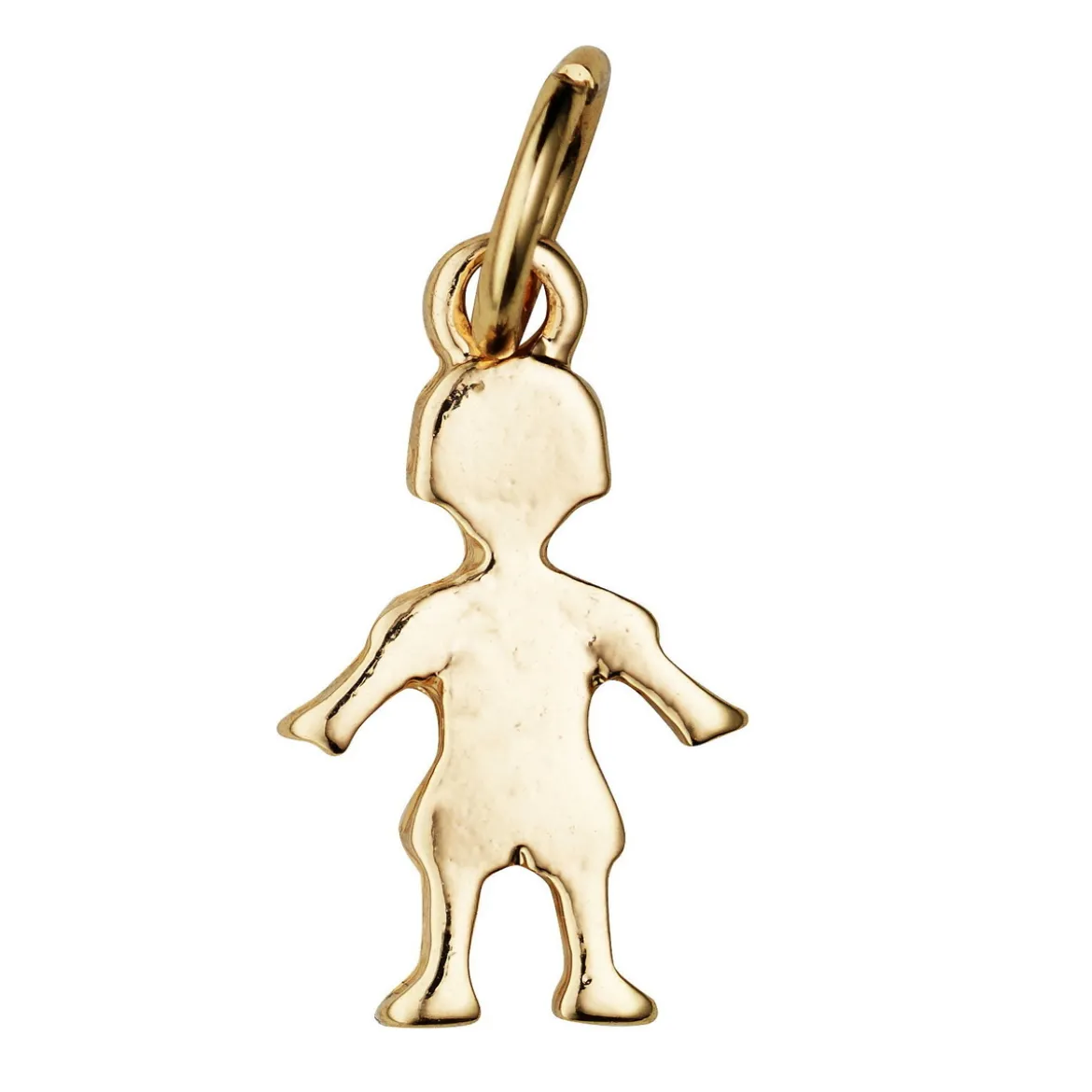 Guldfärgat hänge charm i form av en flicka, 8×11,5 mm