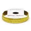 Guldigt glitterband – 6 mm brett och 8 meter långt