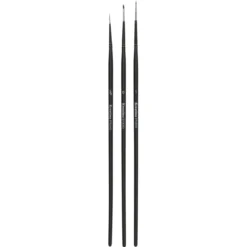 Kreatima pensel Studio Script Liner 3-pack, #3/0, 0, 1 – syntetpenslar, långt & tunt borst