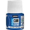 Pebeo Cuir Leather 45 ml läderfärg, färgar även PU läder – Mörkröd, matt satin-finish