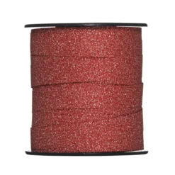 Presentband 25 meter på rulle, 1 cm brett – glitter blå