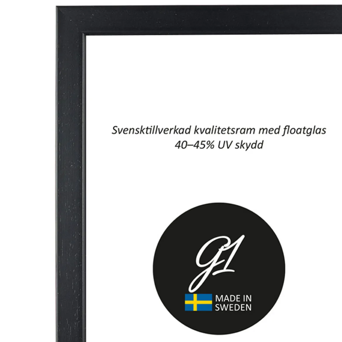 Ram 2E svart 18x24cm