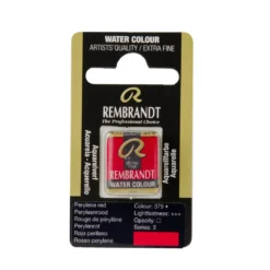 Rembrandt akvarellfärg halvkopp – Perylene Red 379
