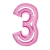 Sifferballong 66 cm hög, rosa metallic siffran 6 – pynta födelsedagskalaset!